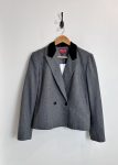 Blazer cinza de pala preta e botões duplo Saggon - 42 tamanho 42 - foto principal