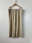 Calça pantalona caqui de cintura regulável de linho Merona - 2G - foto principal