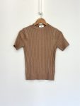 Blusa cappuccino tricô Nina - M Marrom tamanho M - foto principal