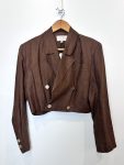 Blazer llinho vintage Heloisa Machado - M Marrom, Preto, Laranja tamanho M - foto principal