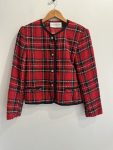 Blazer xadrez tweed vermelho de botões redondos Fundamental Things - P tamanho P - foto principal