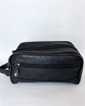 Necessaire preta de couro preto - foto principal