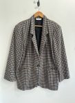 Blazer quadriculado de lã fundo bege Barri Allison G - foto principal