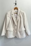 Blazer off white de veludo cotelê And Now This - GG branco tamanho GG - foto principal