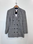 Blazer xadrez P&B de botões duplos Avon vintage - PP/P Preto, Branco - foto principal