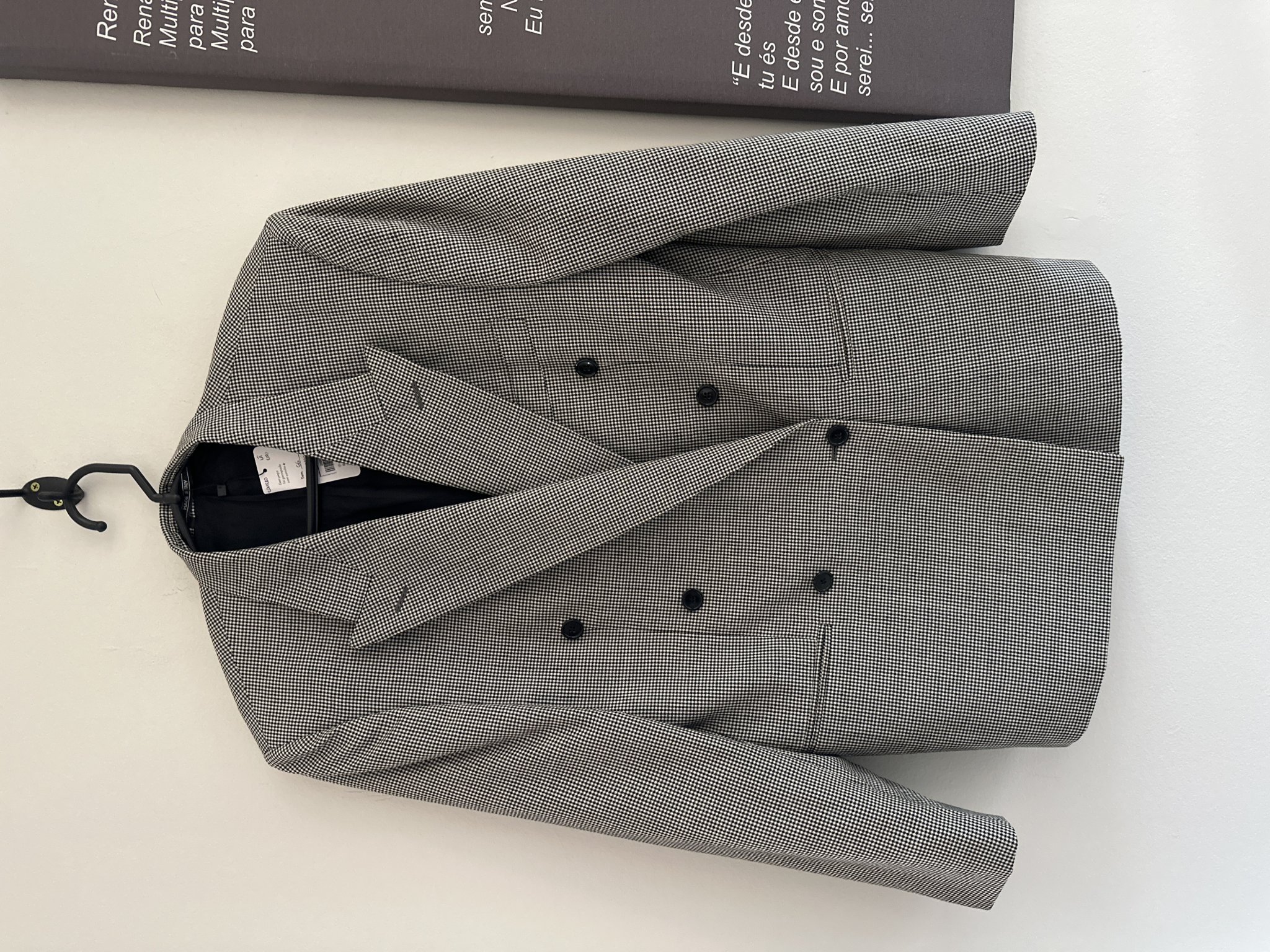 Maxiblazer pied poule de botões duplos Comero de lã - GG