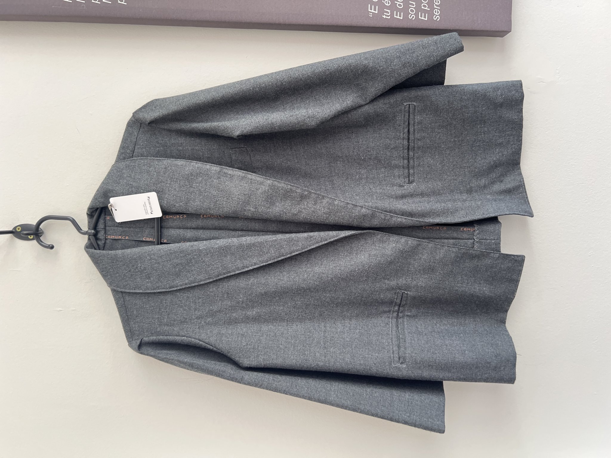 Blazer cinza sem forro Camurça - G