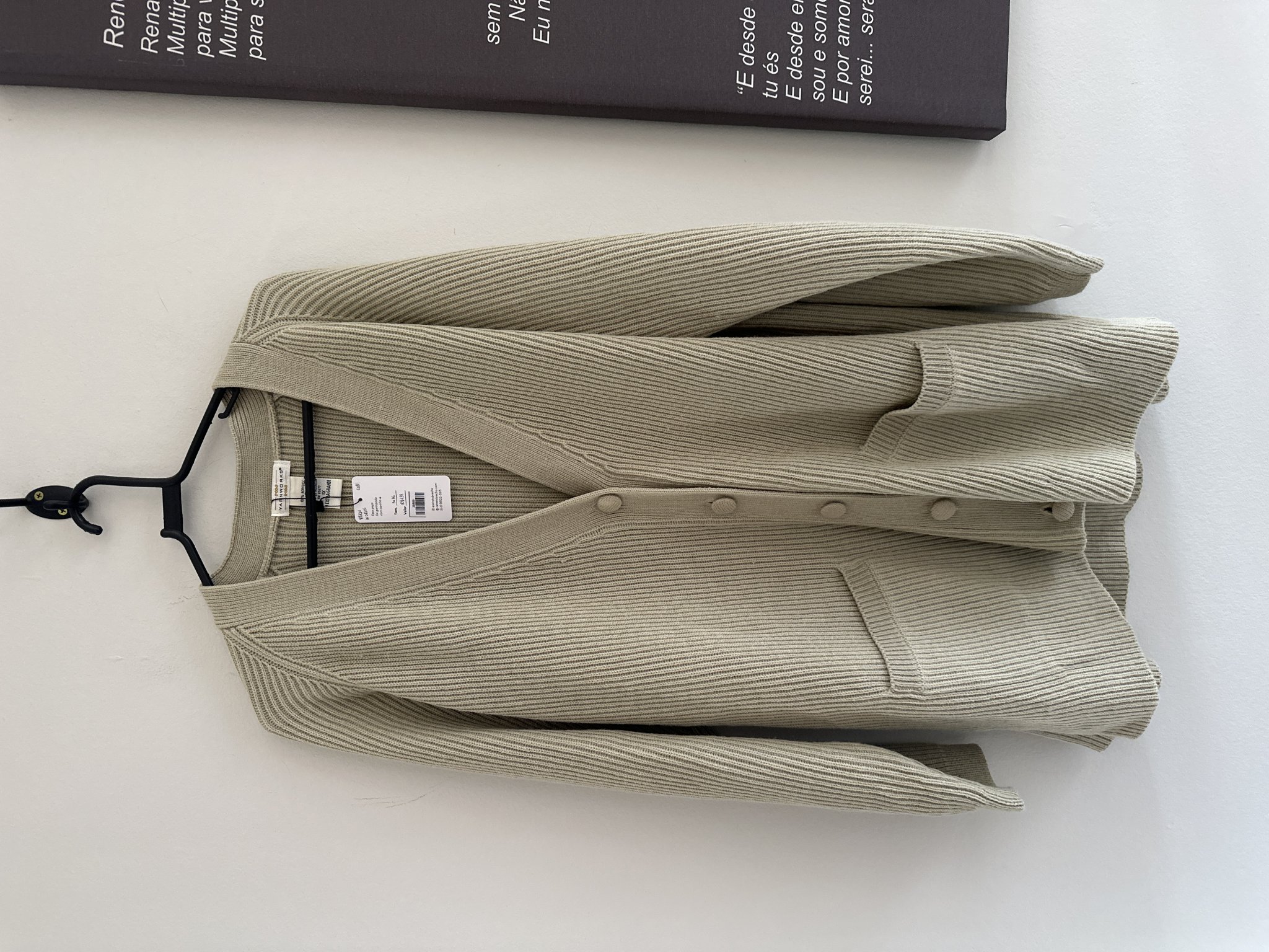 Maxicardigan bege claro Yarnworks de tricot - M/G