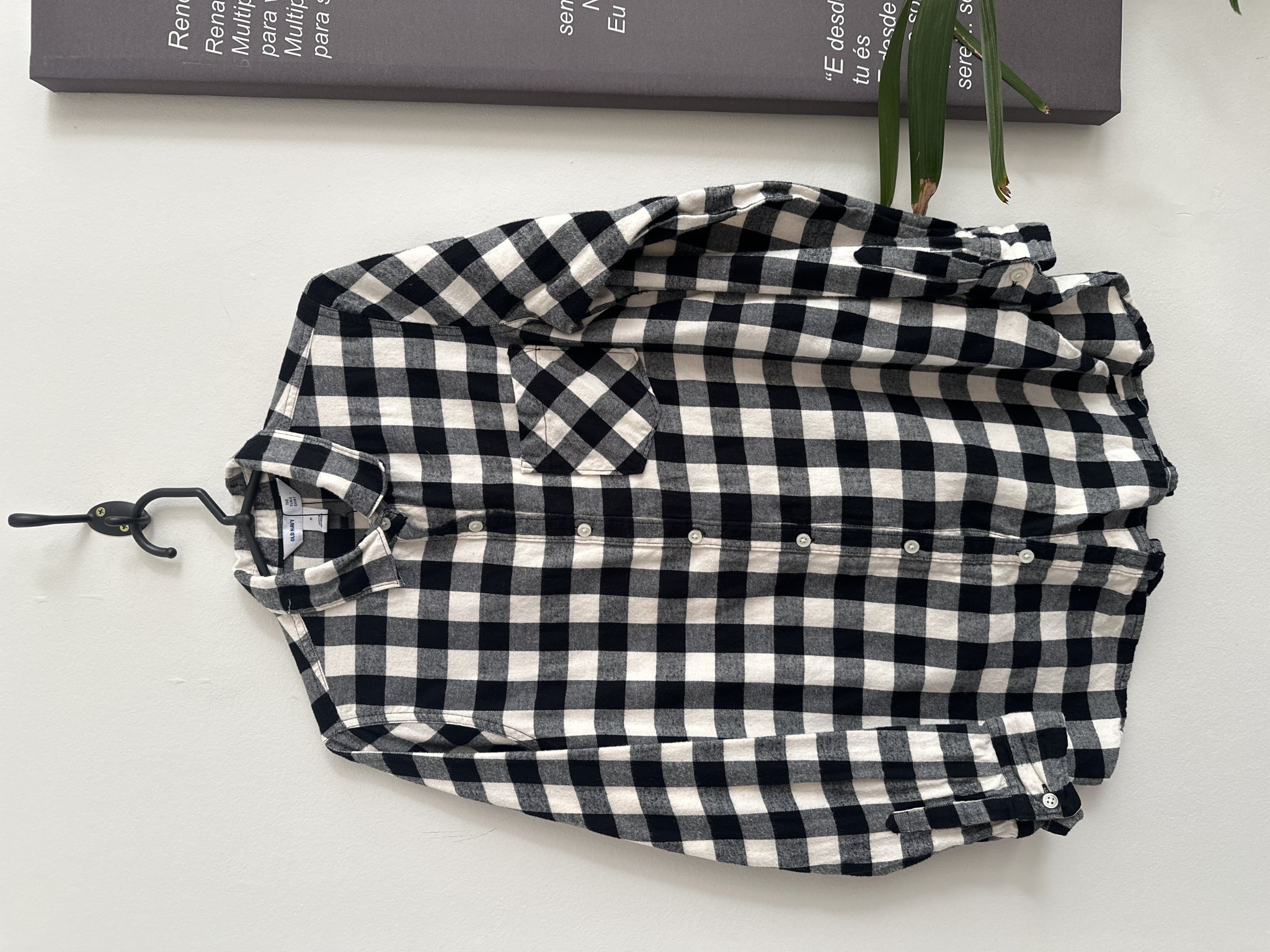 Camisa quadriculada P&B m/longa Old Navy de algodão - M