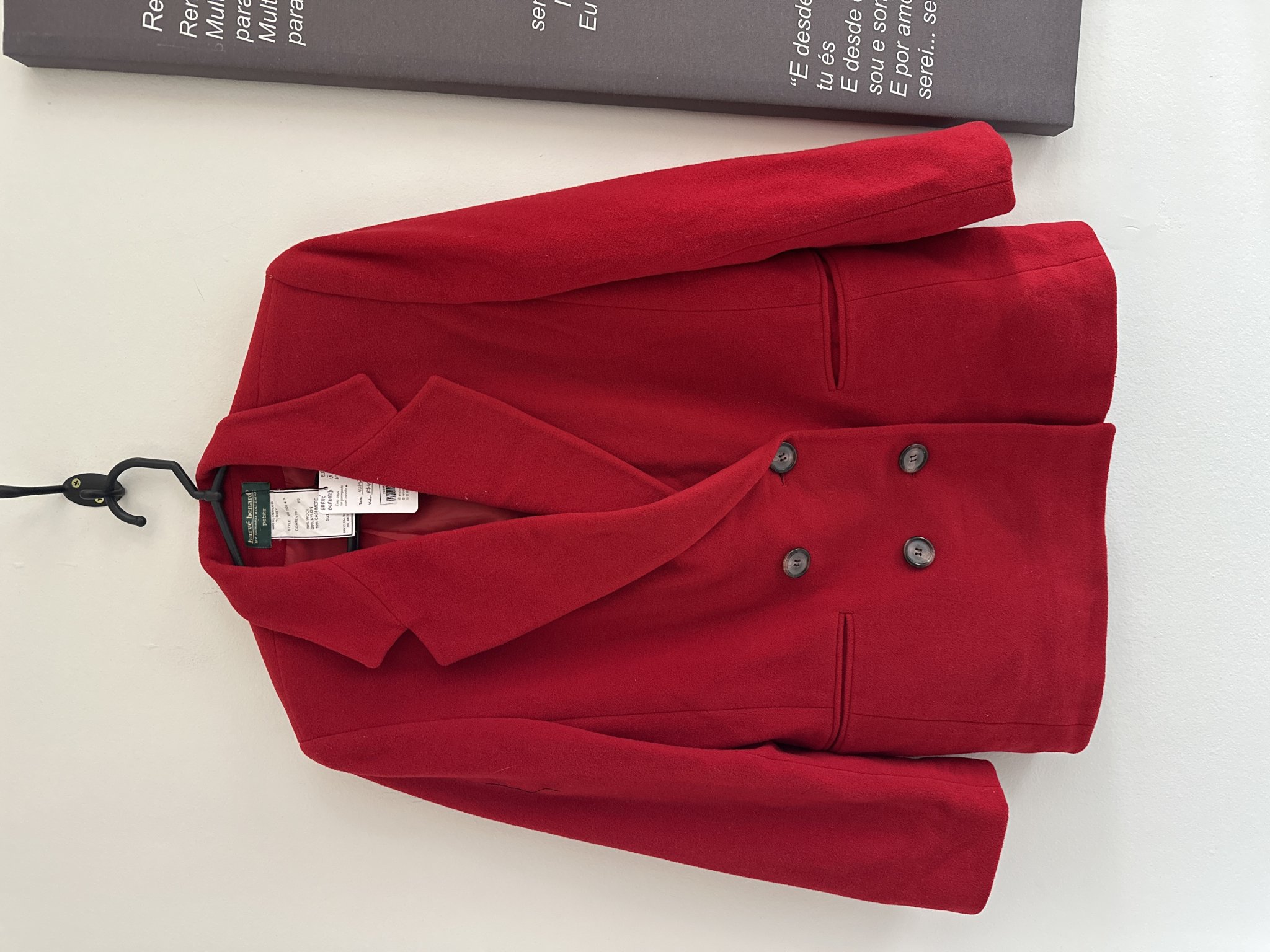 Blazer vermelho botões duplos Harve Bernard de lã e nylon - 40/42