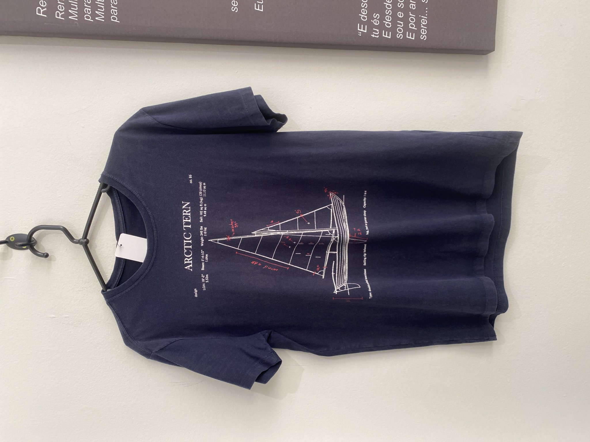 Camiseta azul marinho estampa barco Marfinno - P