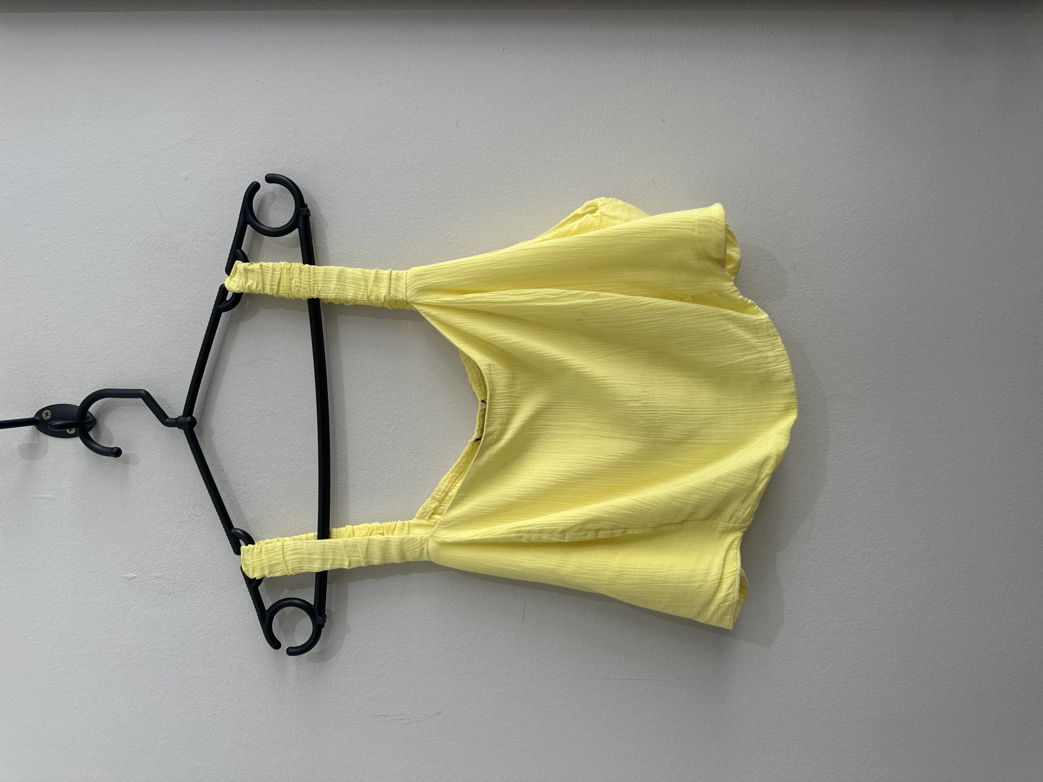 Cropped amarelo gema de alça franzida Filipa - 50