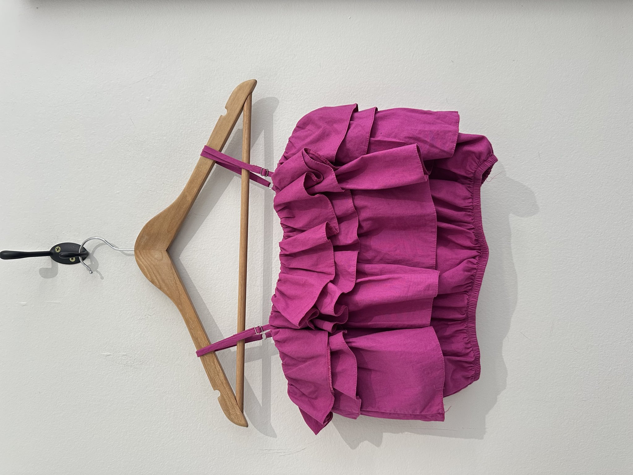 Cropped fucsia em camadas de alçinha Amaro - M