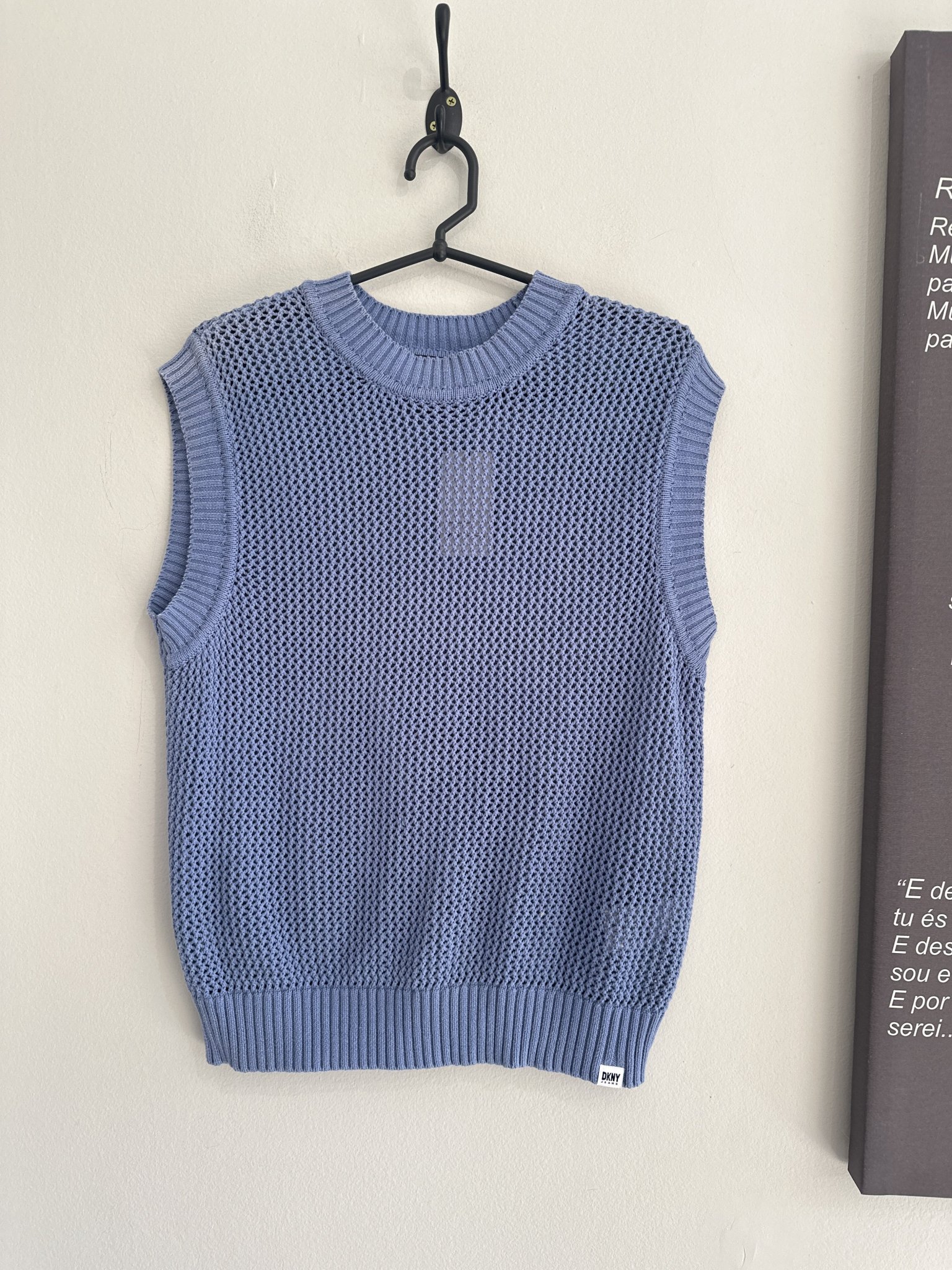 Colete crochê azul DKNY - P