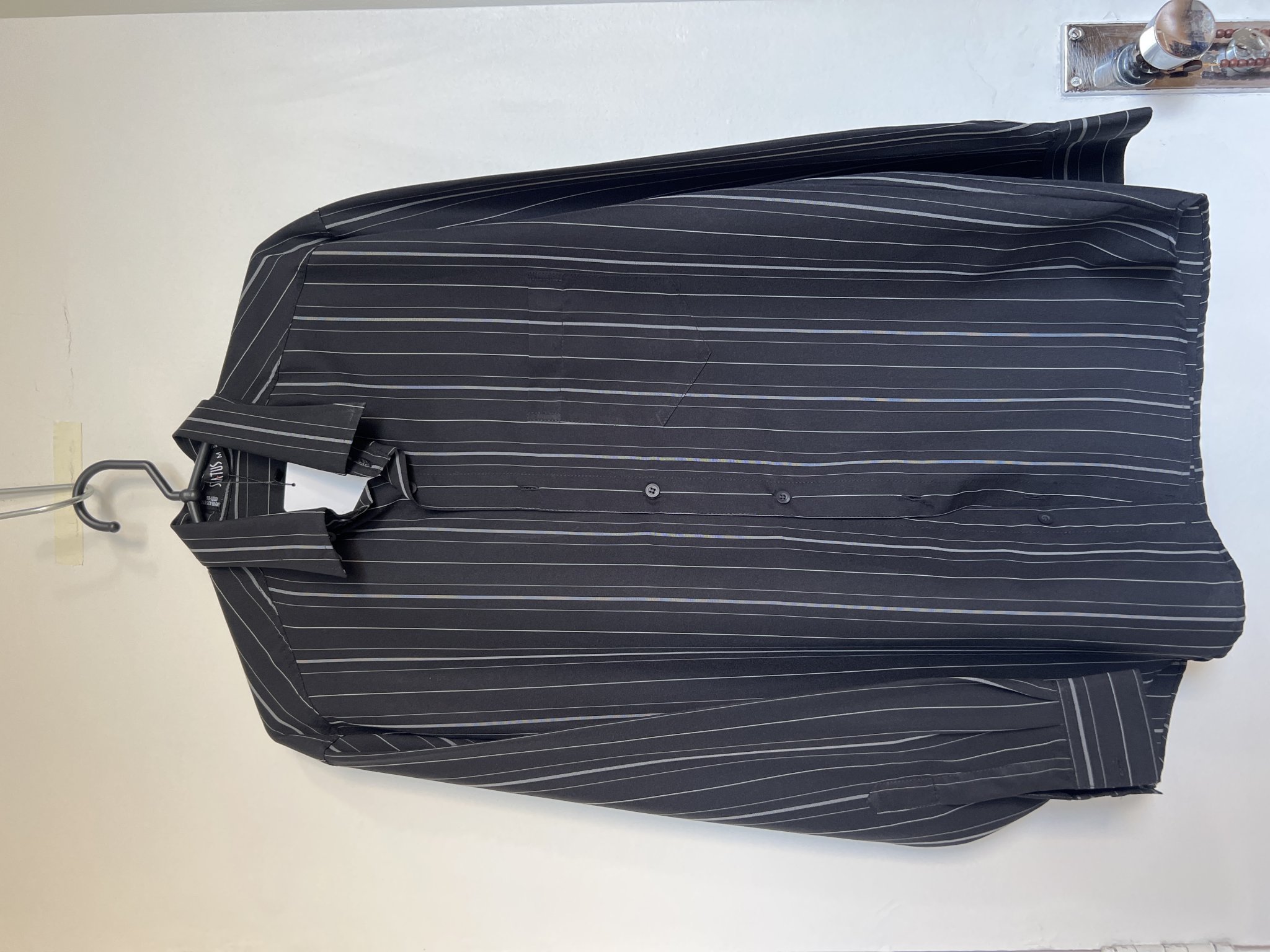 Camisa listrado preto e branco Status - M