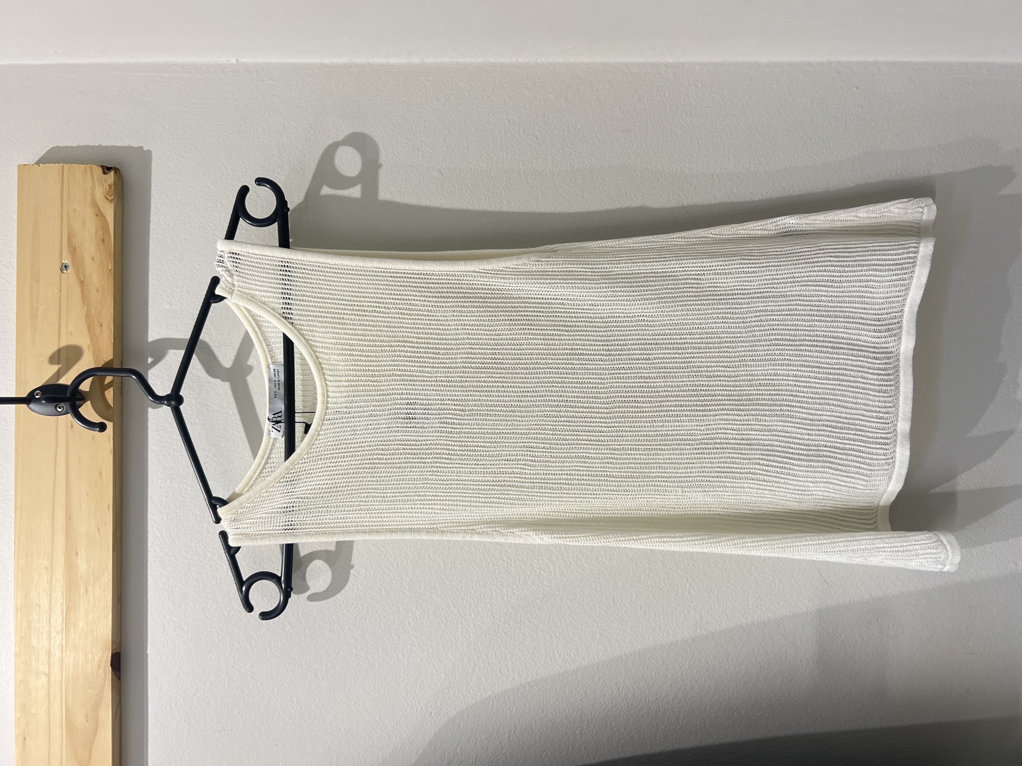 Blusa off white telado de crochê Zara - M