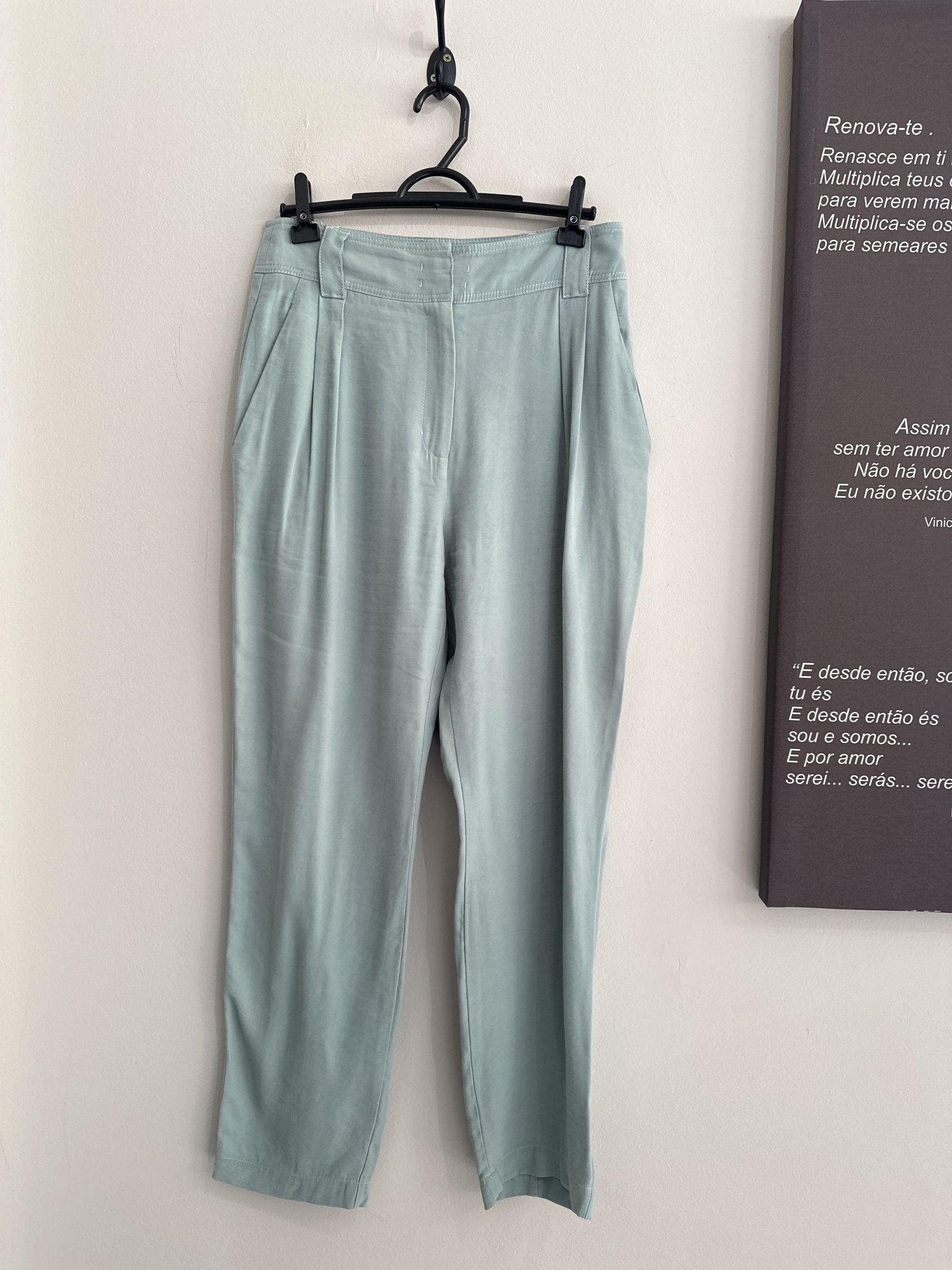 Calça pantalona verde chá Shoulder - 38
