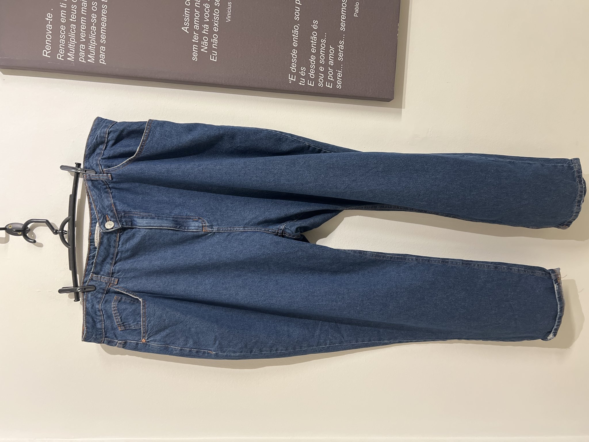 Calça jeans escura mom JeansWear - 56