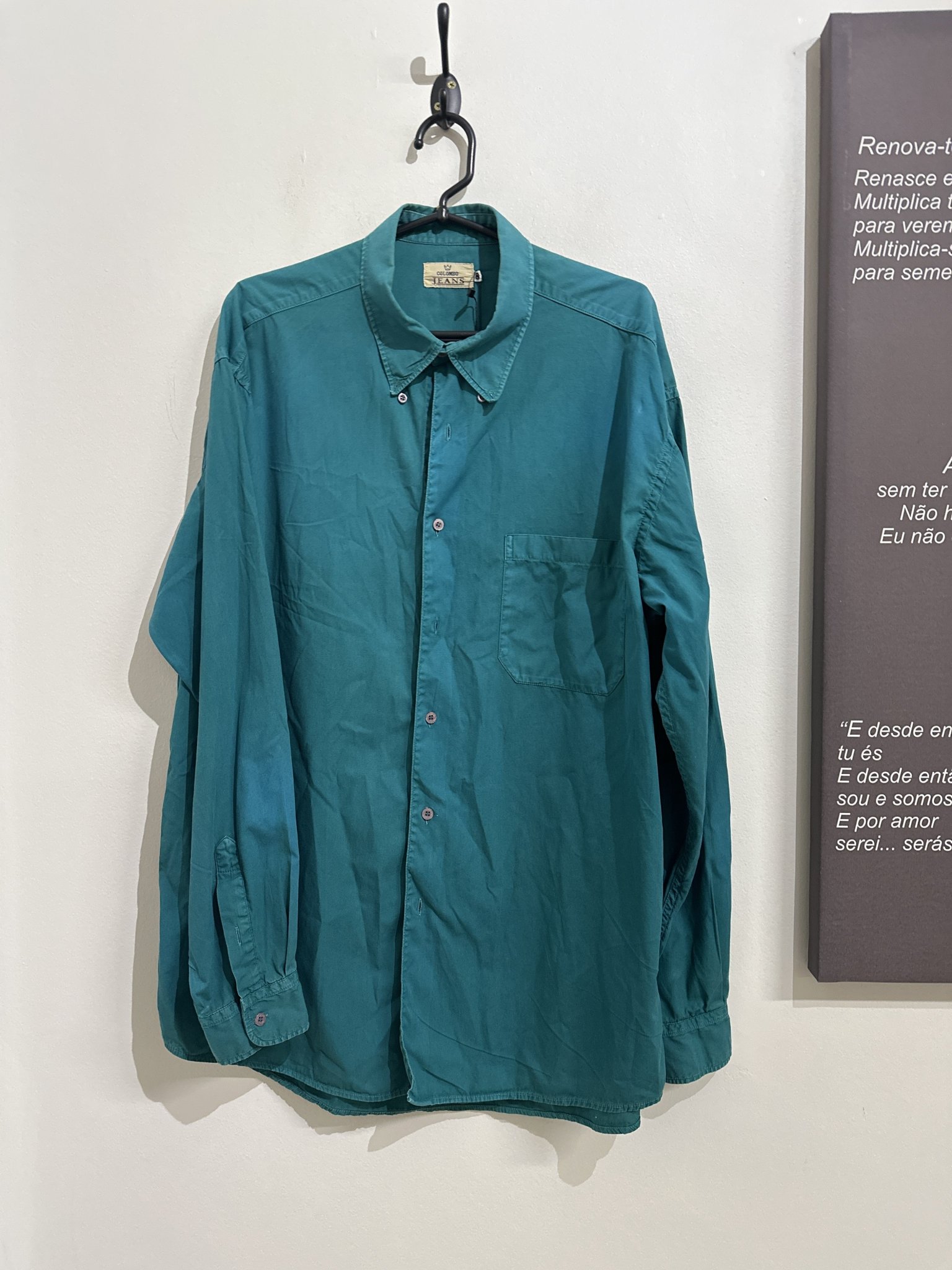 Camisa verde agua m/longa Colombo - GG