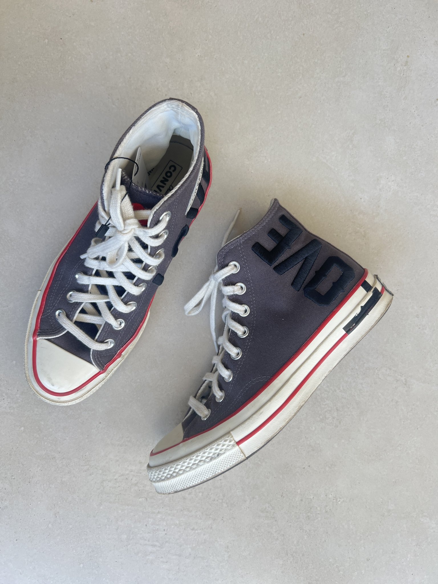 Tênis all star converse chuck 70s hi love  cinza bordado love ed especial - 38