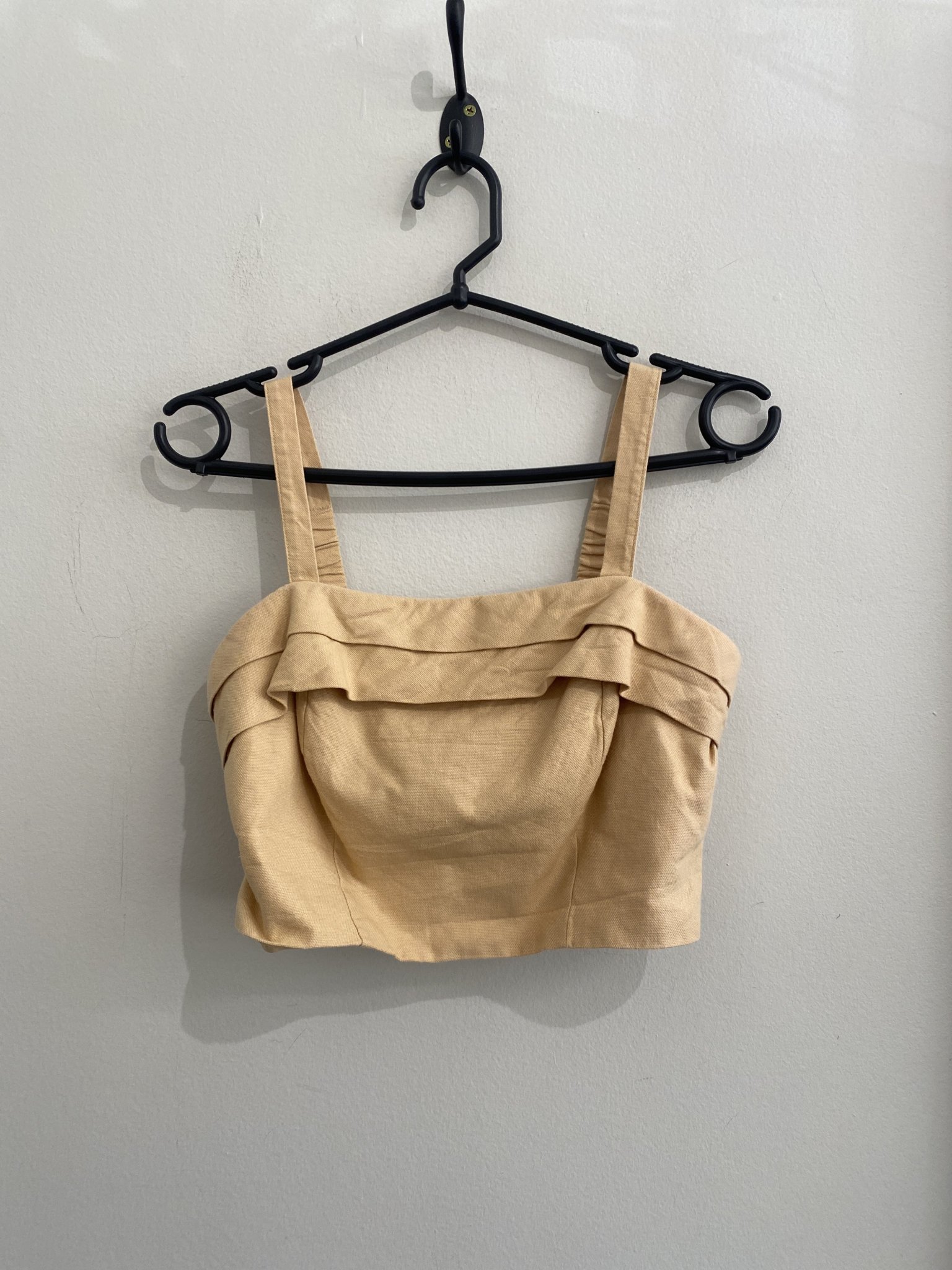 Cropped quadrado de alça camel Collection - M