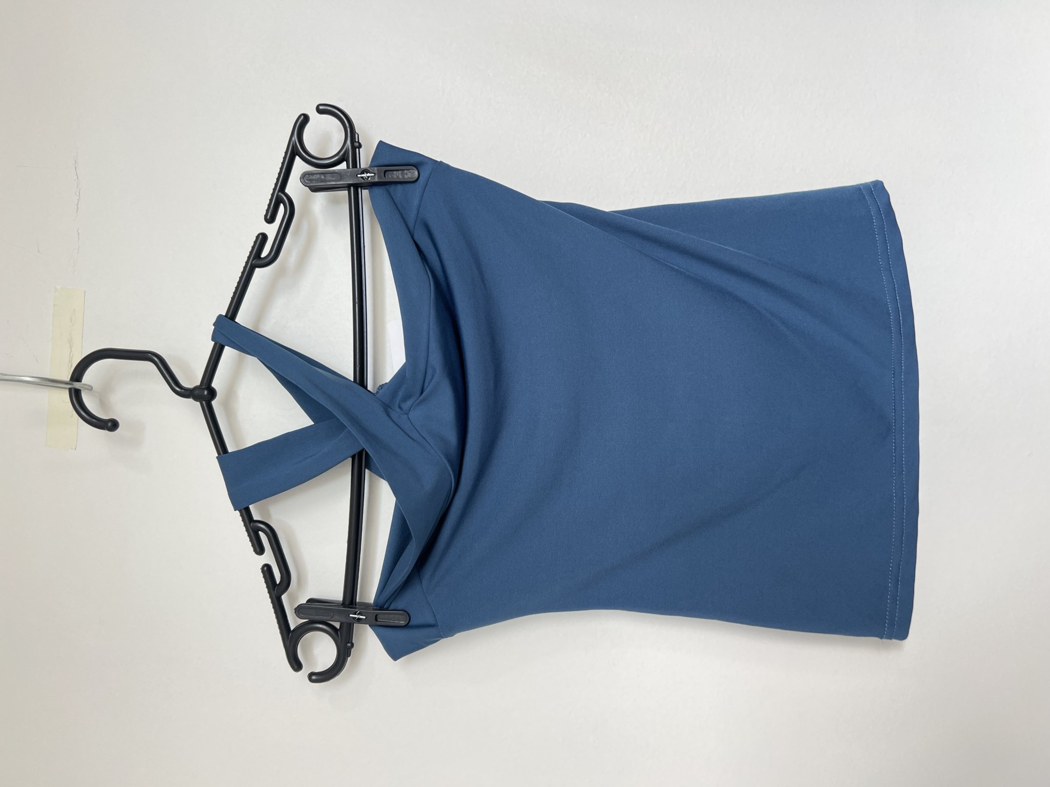 Blusa azul petroleo de alças grossa x de malha s/marca - P