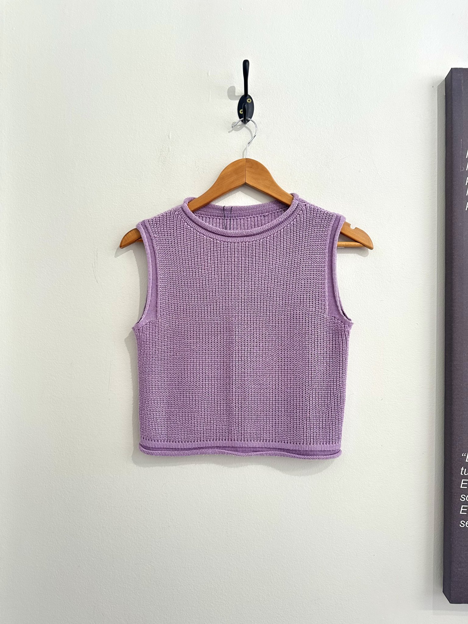 Blusa lavanda de tricot s/manga s/marca - P