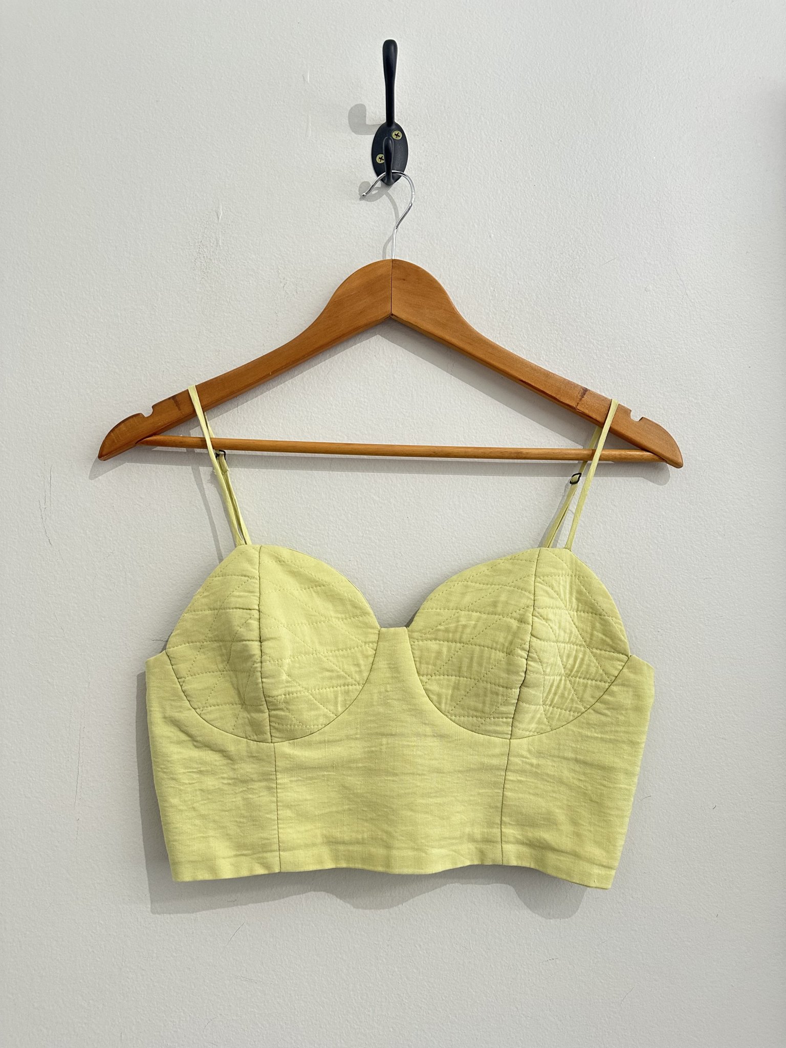 Cropped top verde abacate de alçinha - M