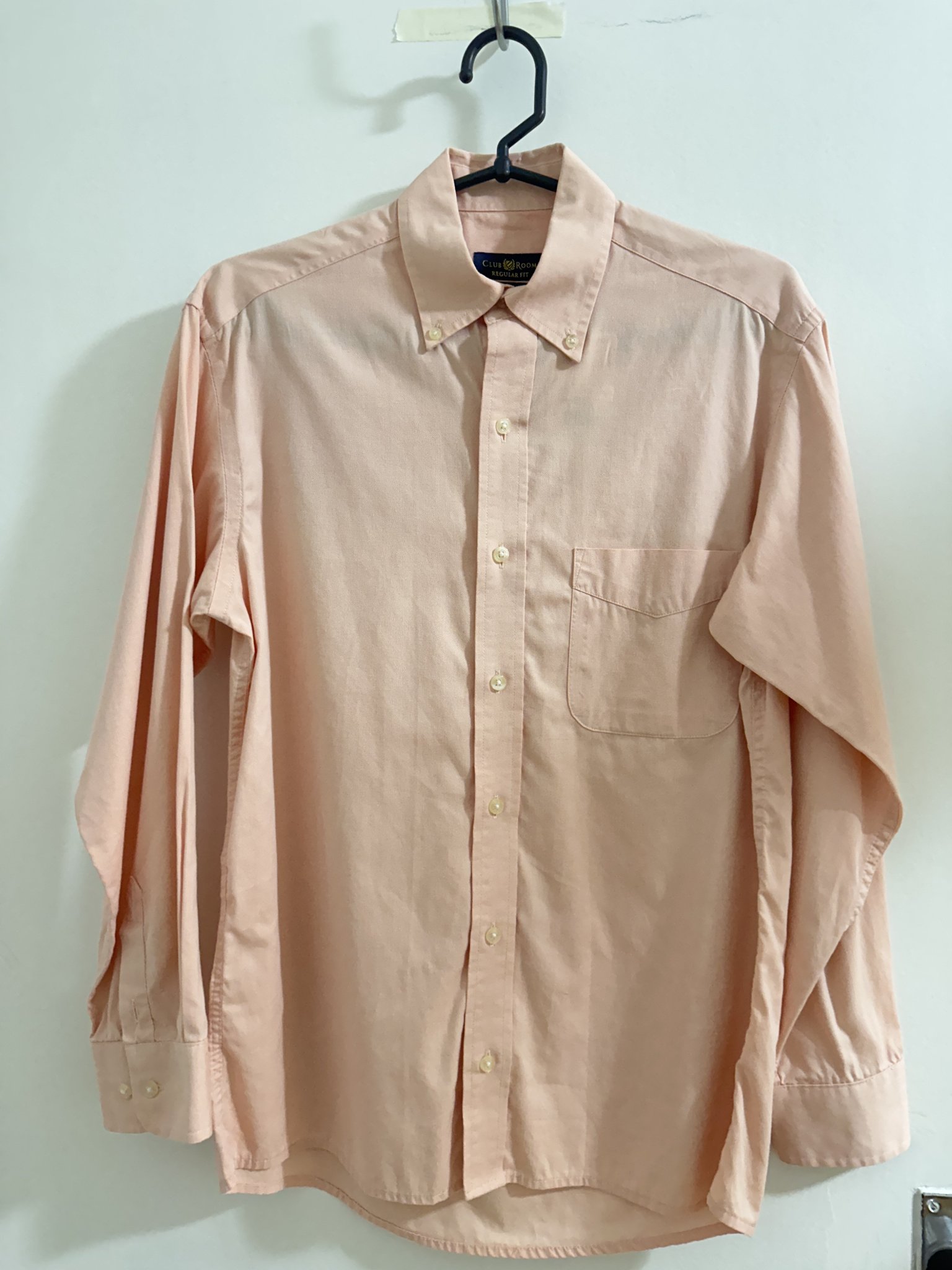 Camisa coral m/longa de algodão Club Room - P