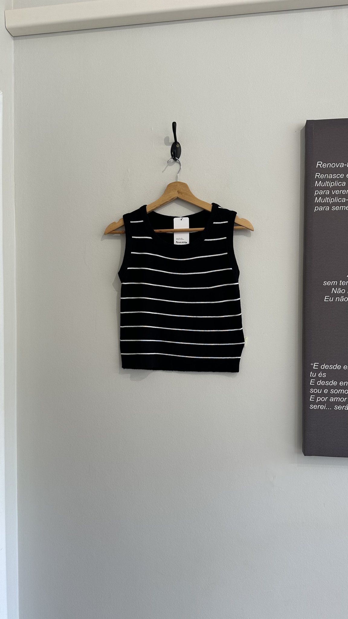 Blusa listrada P&B s/marca s/marca - P