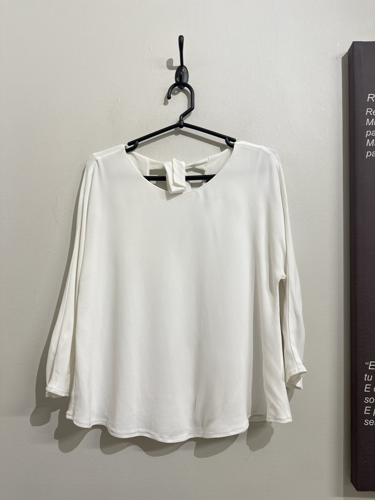 Blusa branca m/longa Massimo Dutti - M