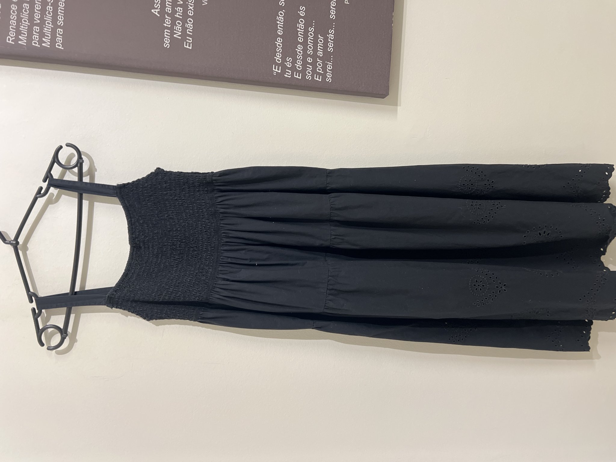 Vestido preto de alça busto elasteno Zara - G