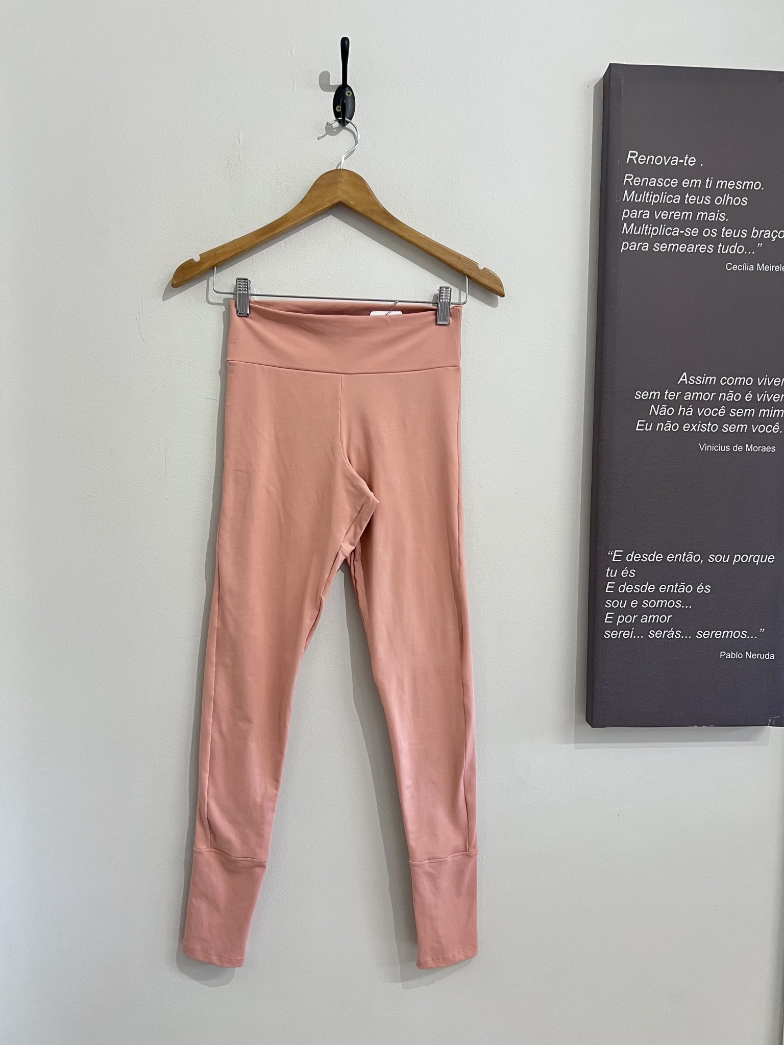 Calça legging longa rosa s/marca - M