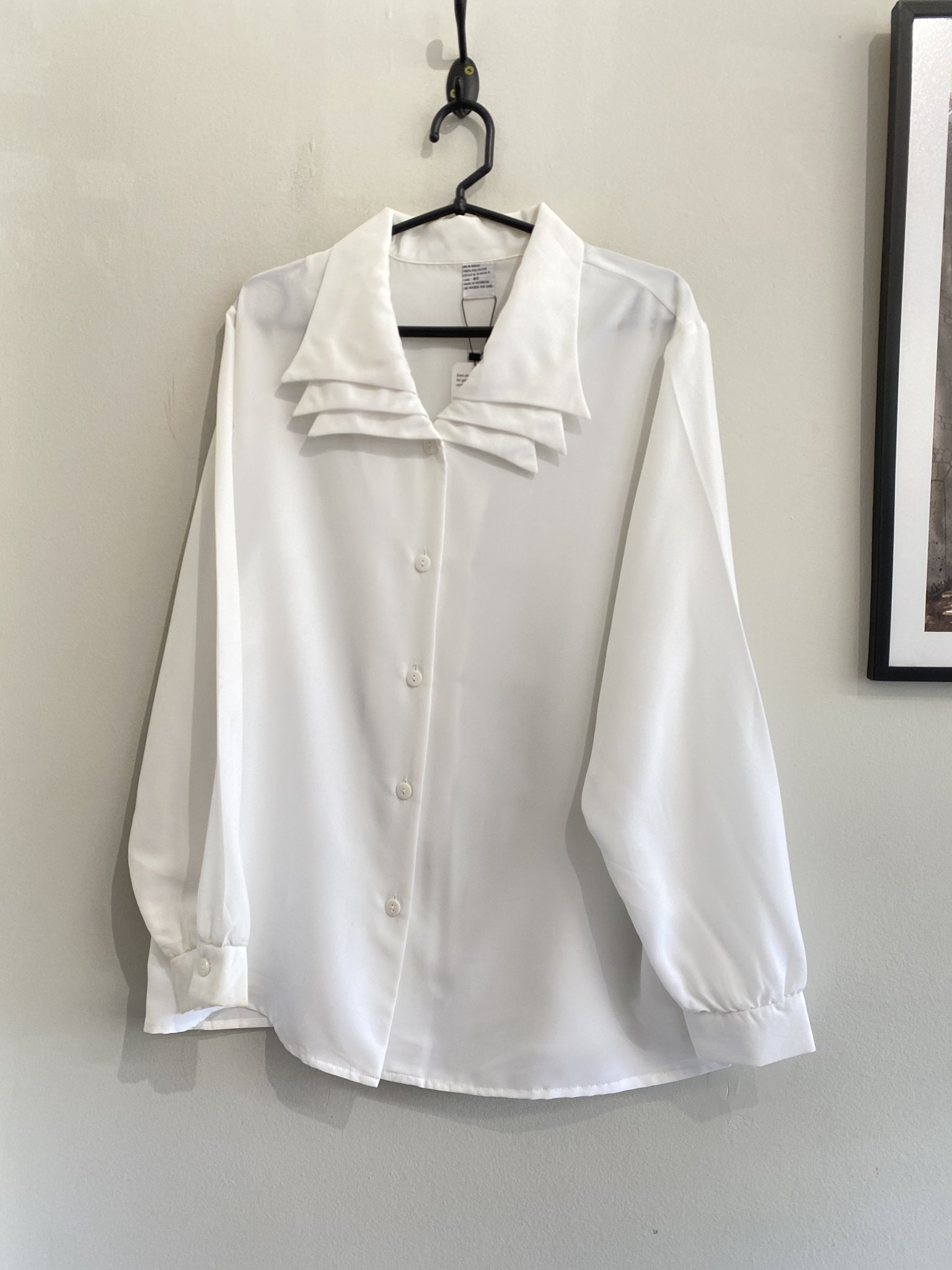 Camisa branca manga longa sem marca - G