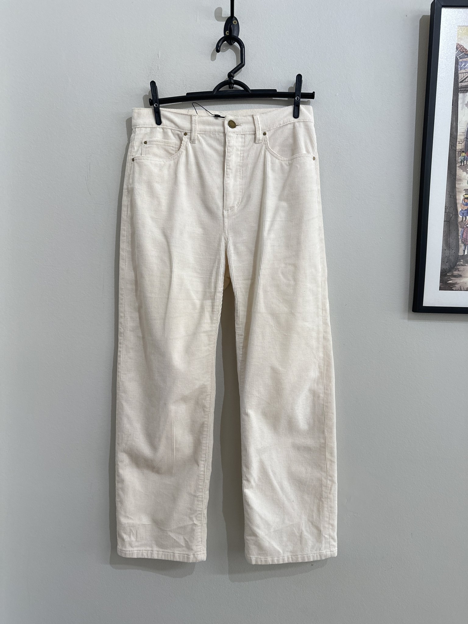 Calça off vwhite de veludo cotelê Ann Taylor - PP