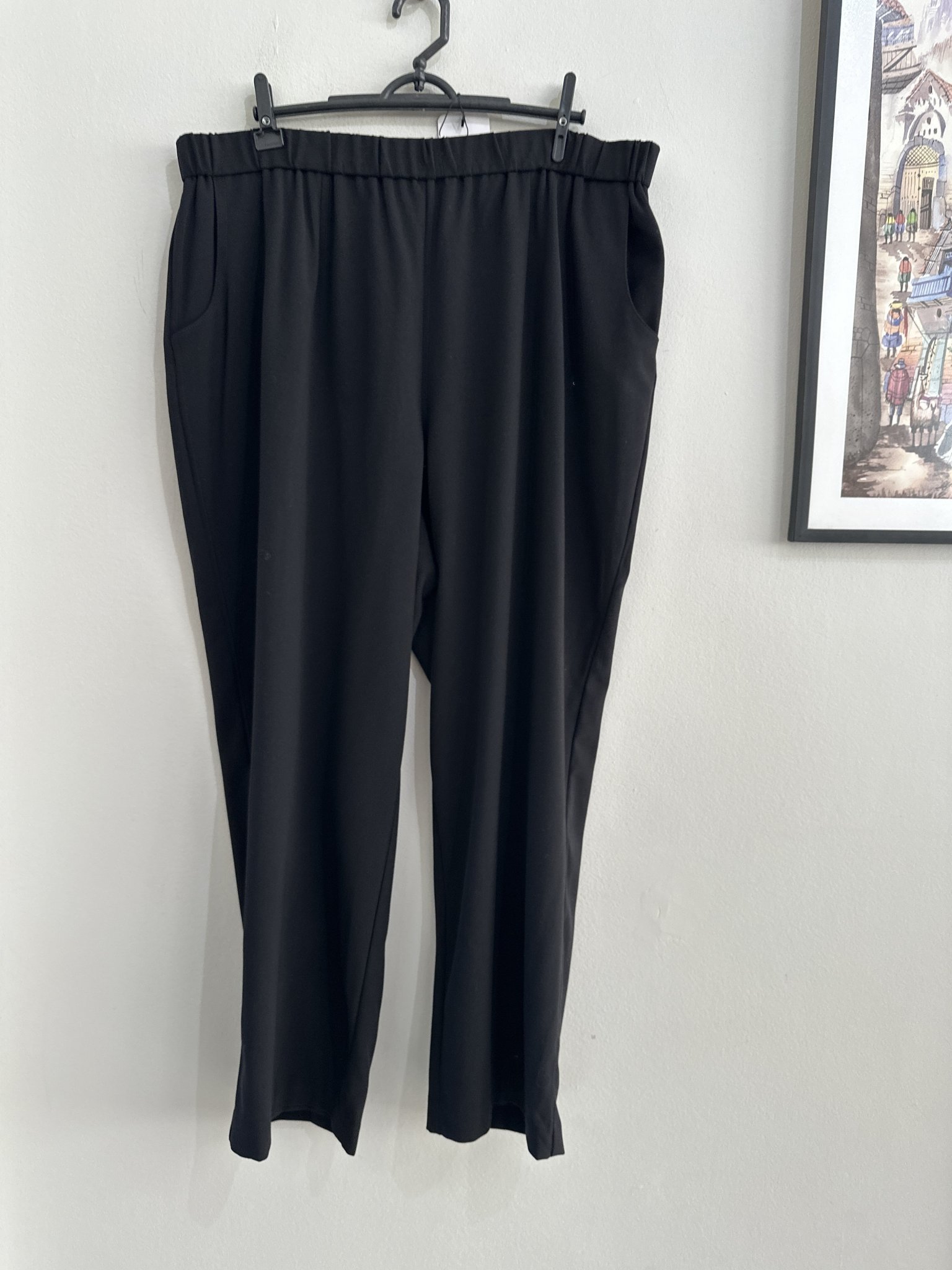 Calça pantalona preta de cintura regulavel Croft & Barrow - GG