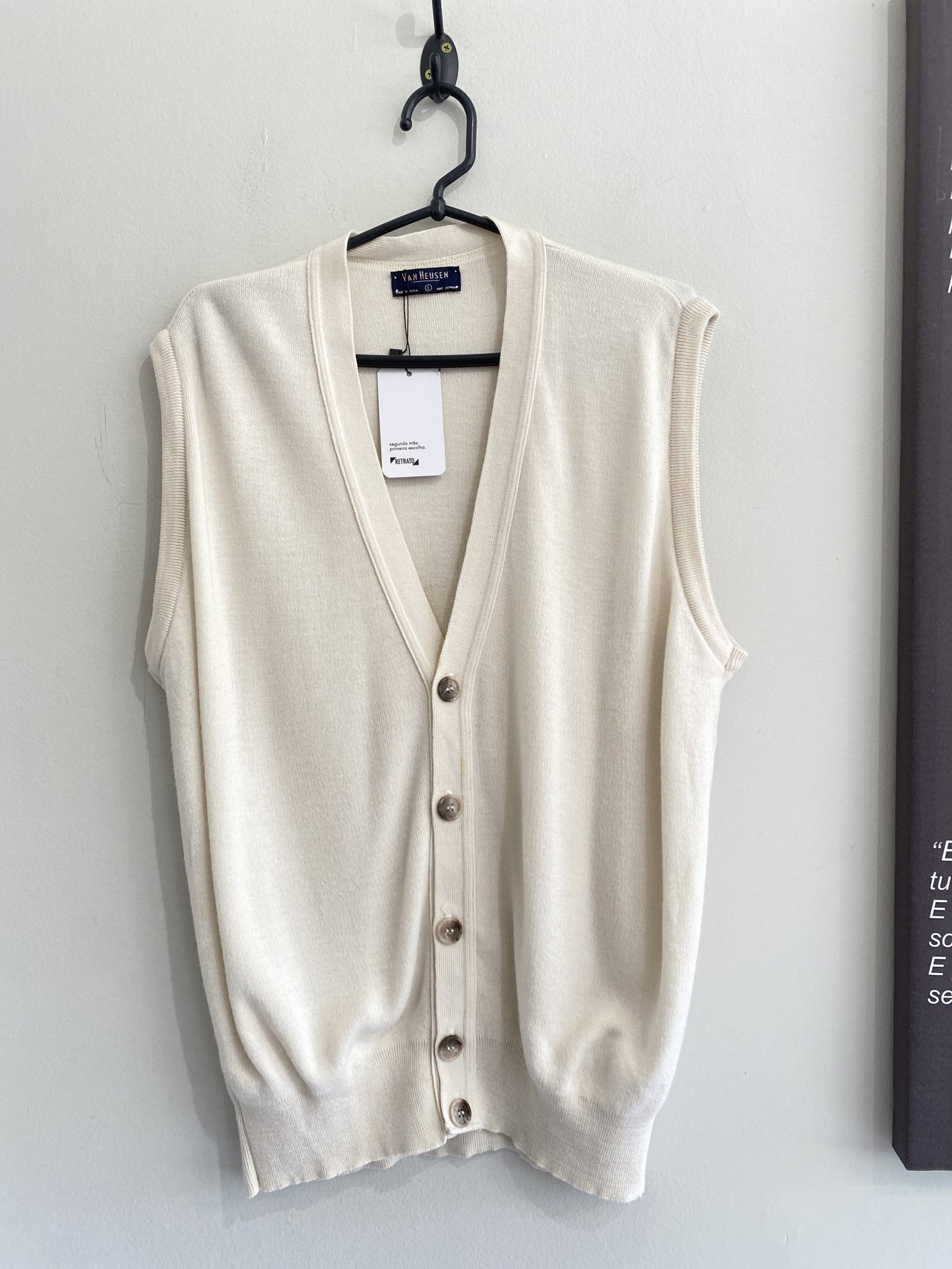 Colete pullover off white Van Heusen - G