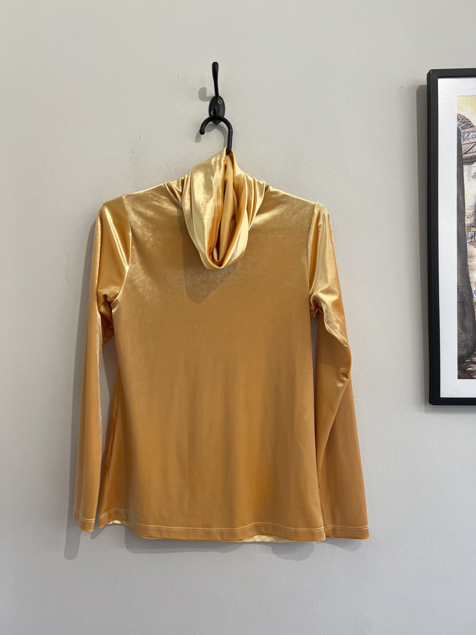 Blusa amarelo de veludo molhado m/longa Carmella Di Bari - P
