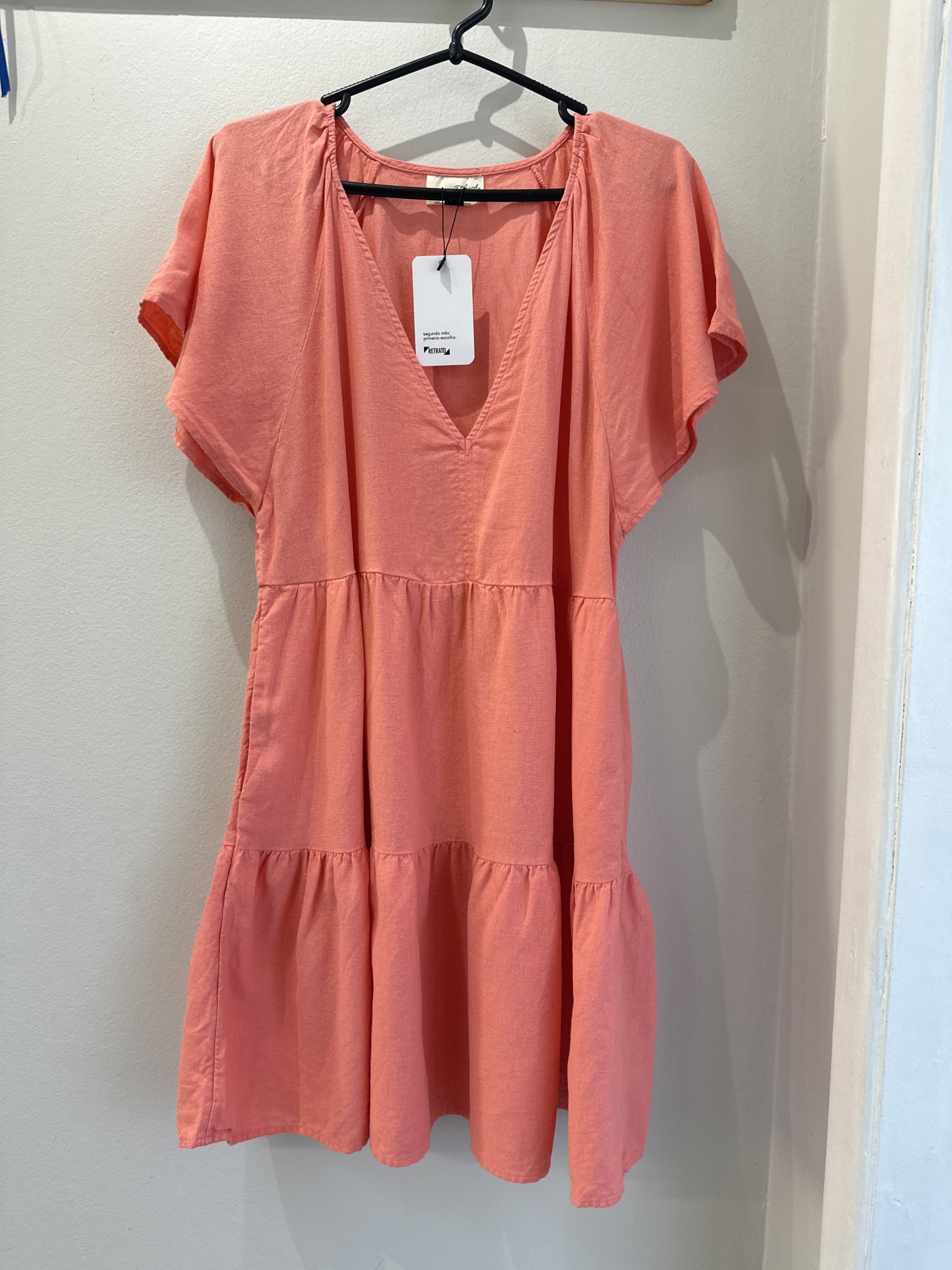 Vestido rosa m/curta sino e saia 3 marias Universal Thread - M