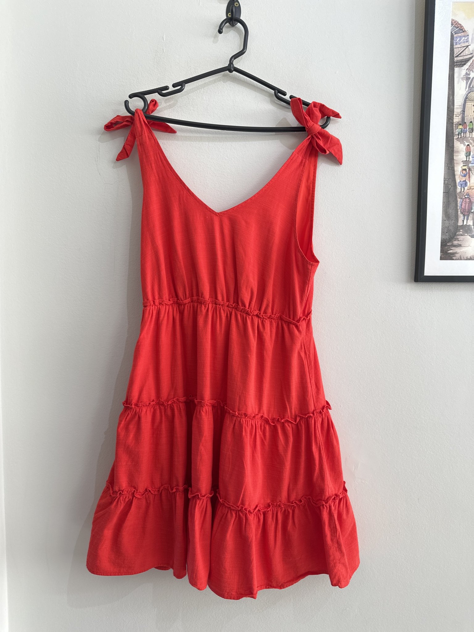Vestido de alça vermelho saia 3 marias Zessica - M