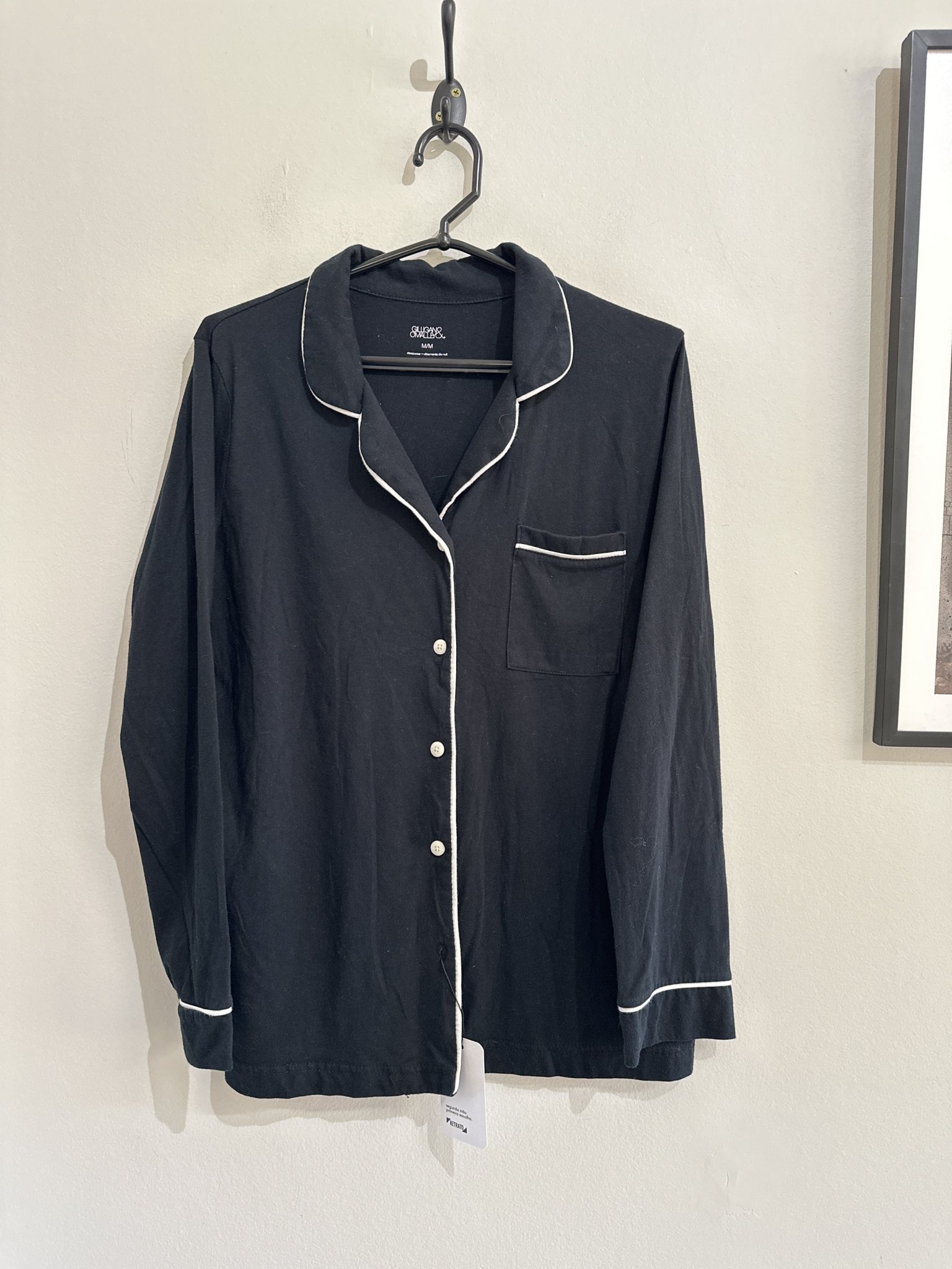 Camisa pijama preta m/longa Gilligan & Omalley - M