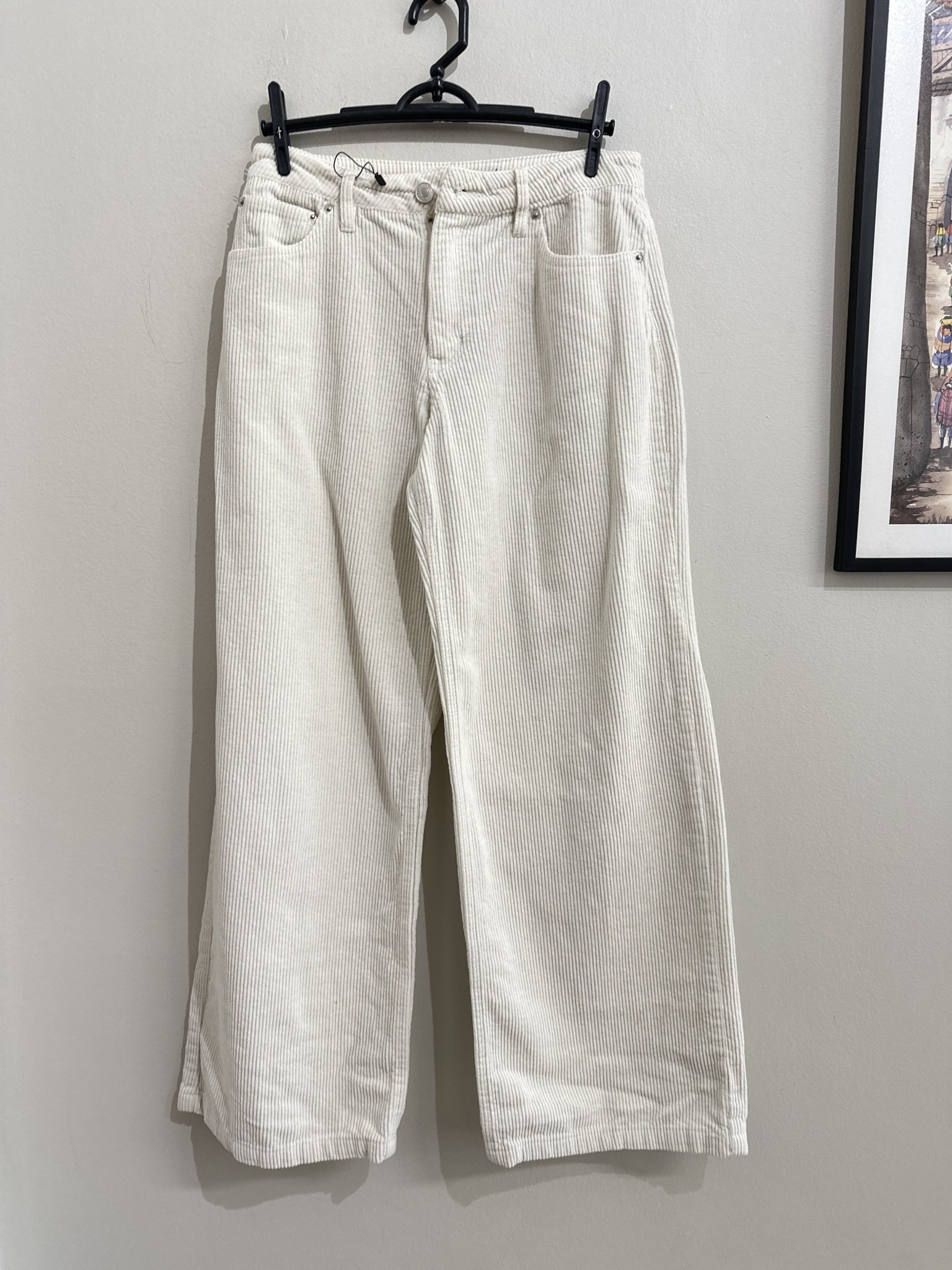 Calça off vwhite de veludo cotelê Forever 21 - PP