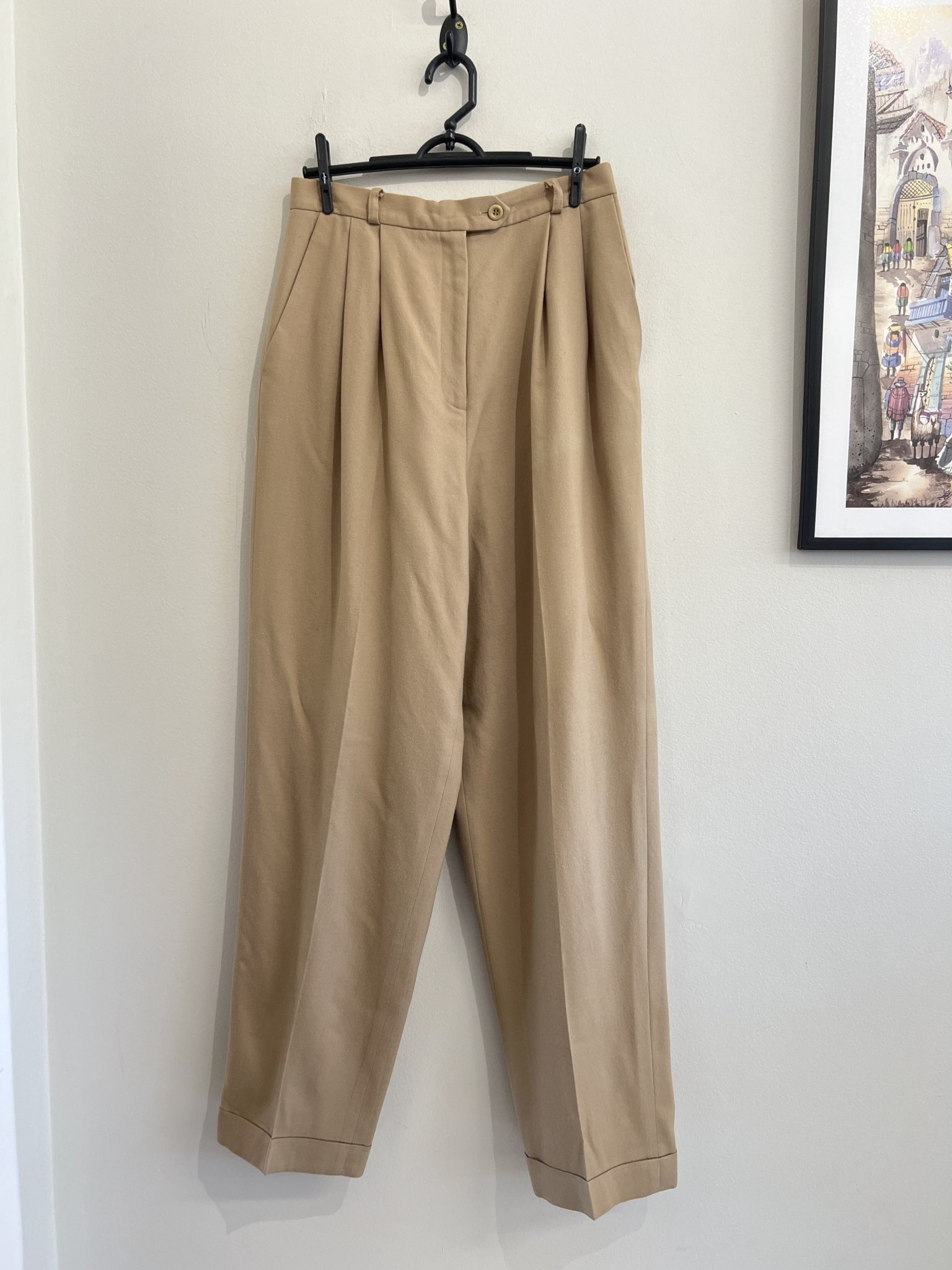 Calça alfaiataria bege Talbots de lã - 38