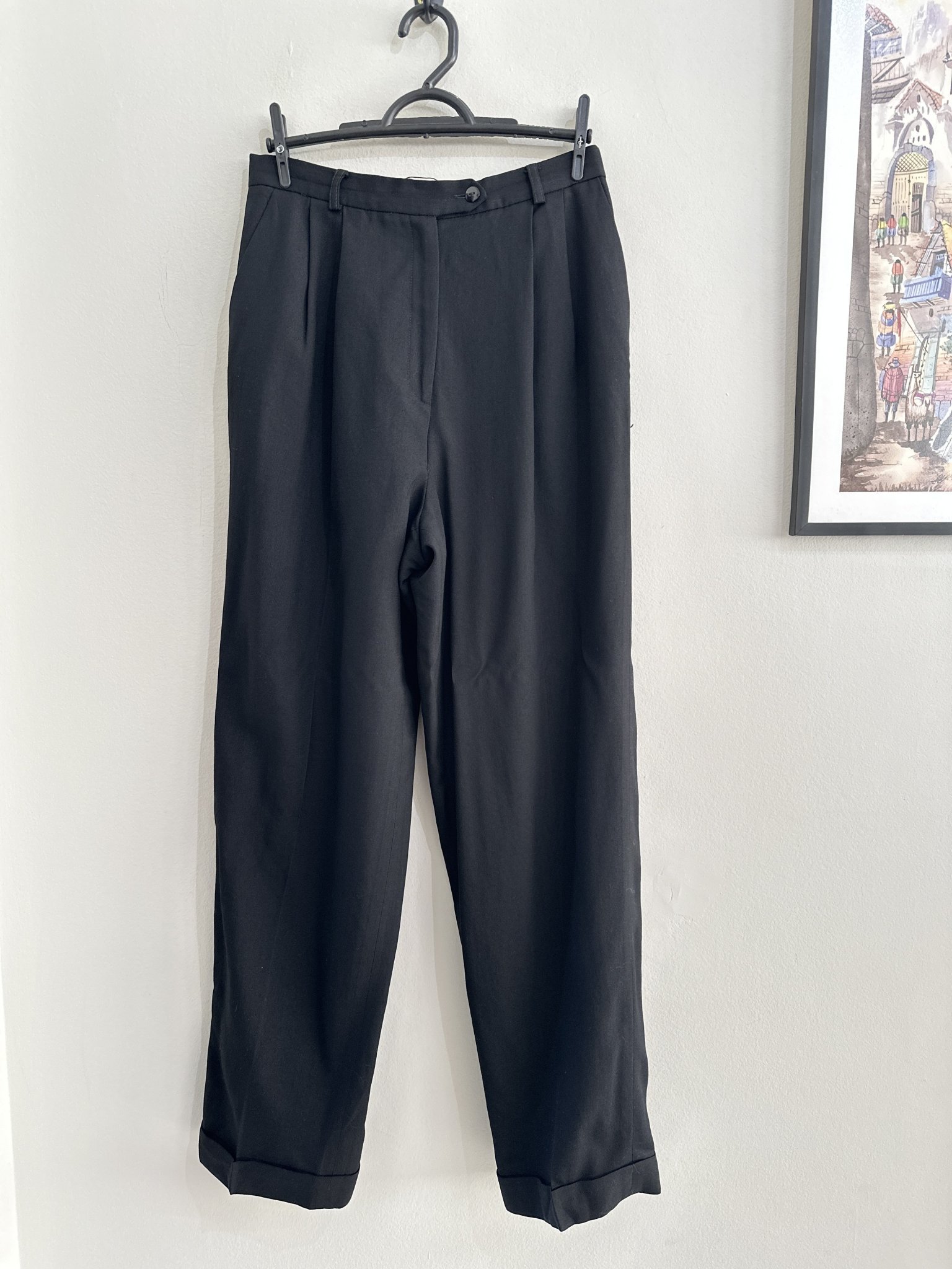 Calça alfaiataria preta Talbots de lã - 38