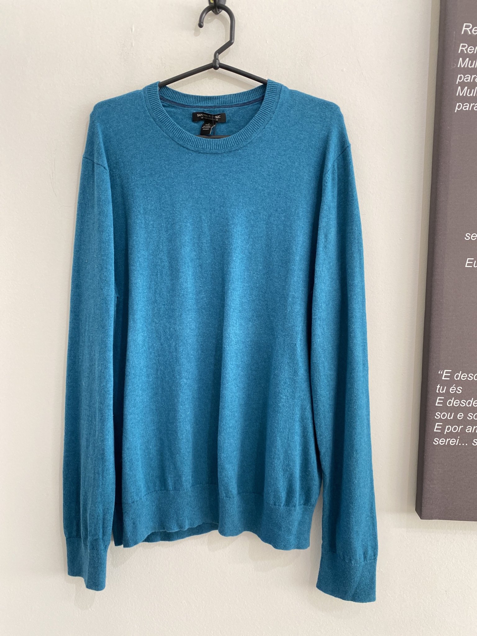 Sueter azul claro Banana Republic de algodão e cashmere - G