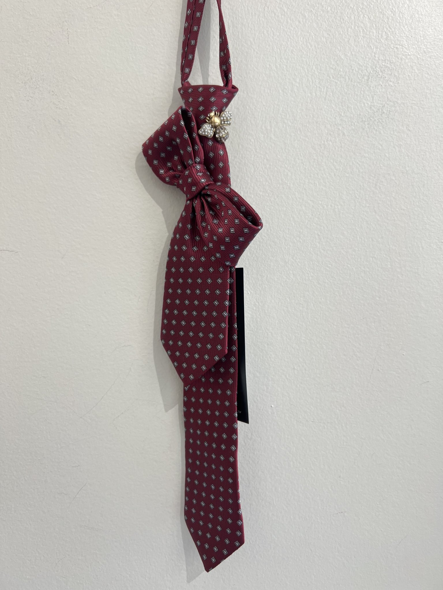 Gravata marçala slim laço