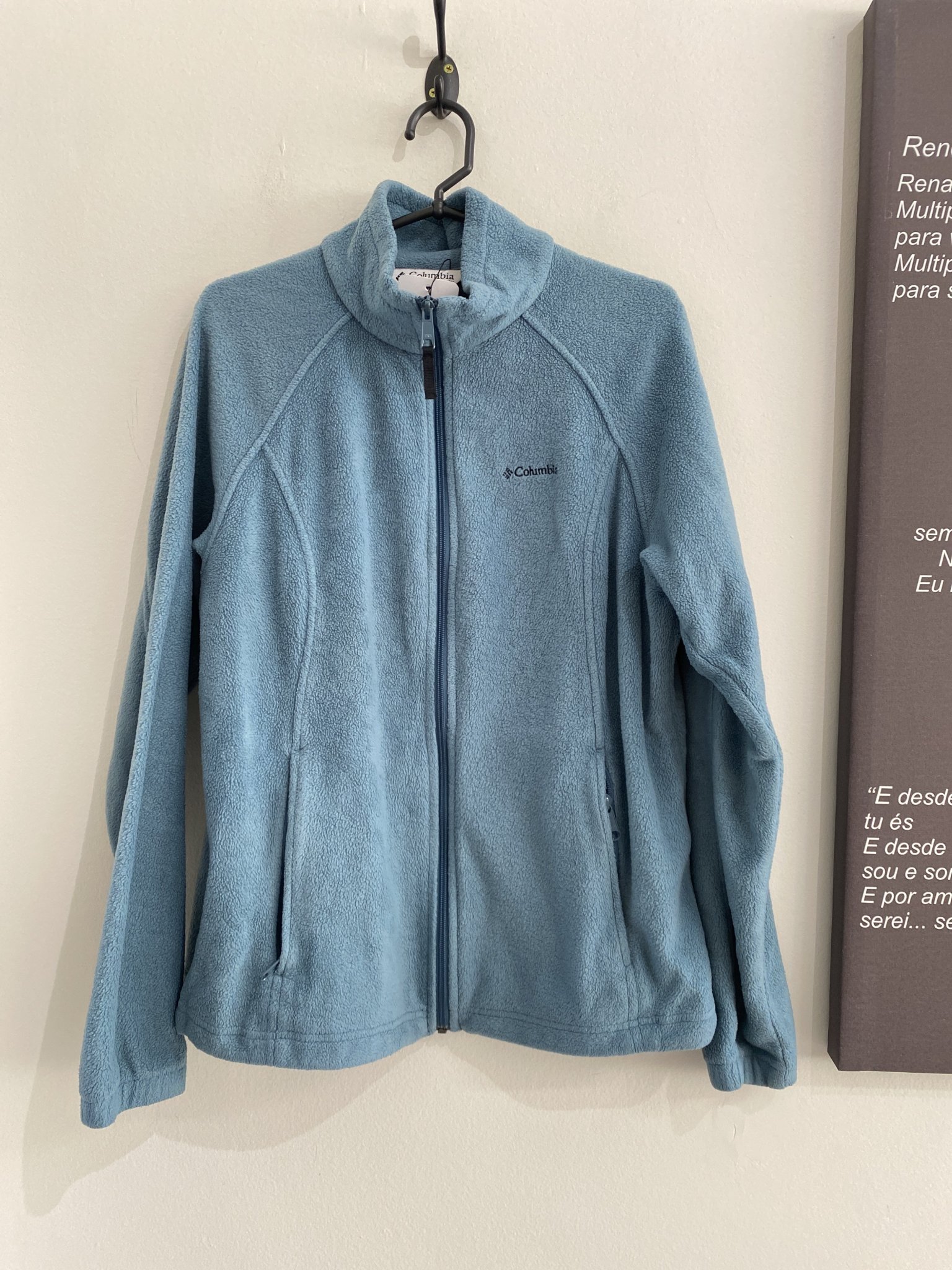 Casaco azul pelucia fecho em ziper Columbia - G