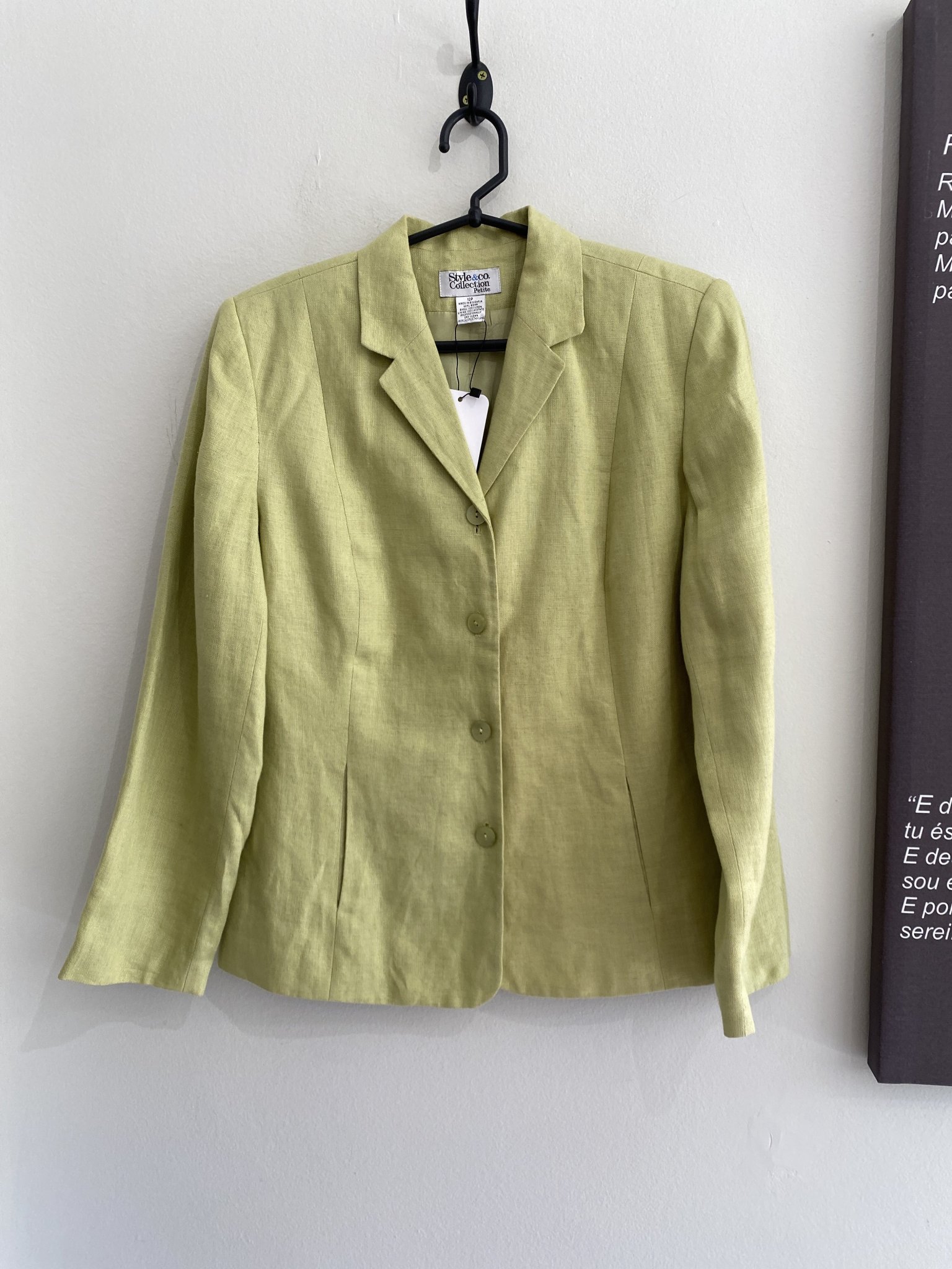 Blazer verde limão Style & Co de linho - P