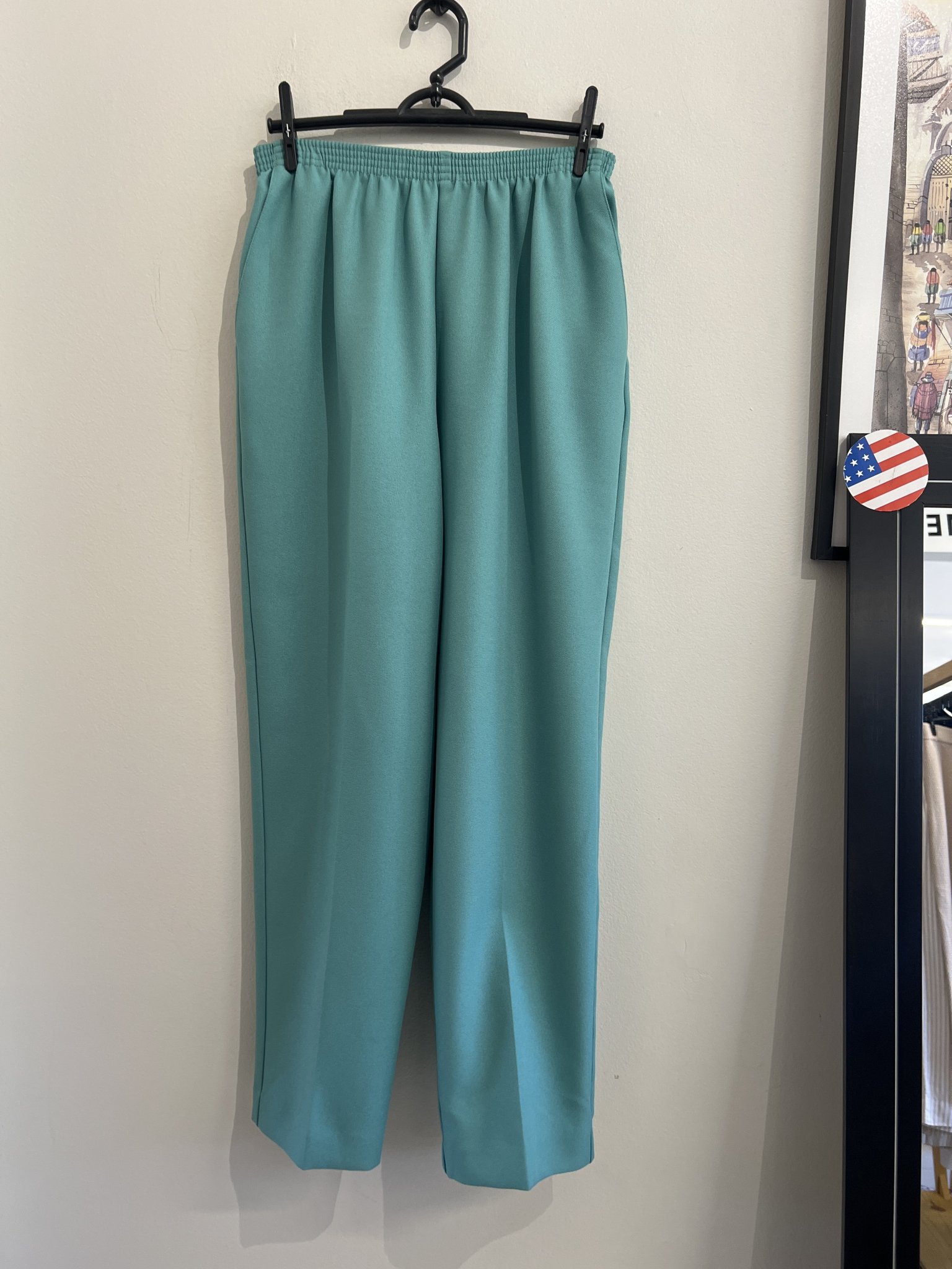 Calça verde de cintura regulavel Alfred Dunner - P