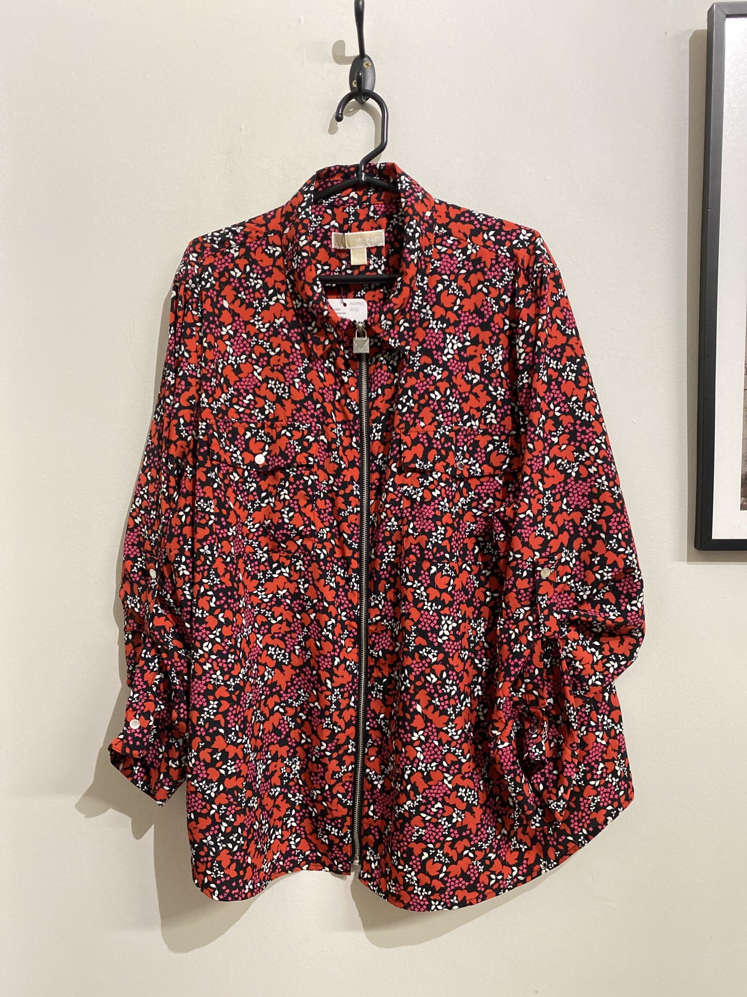 Jaqueta floral fecho em ziper Michel Kors - GG